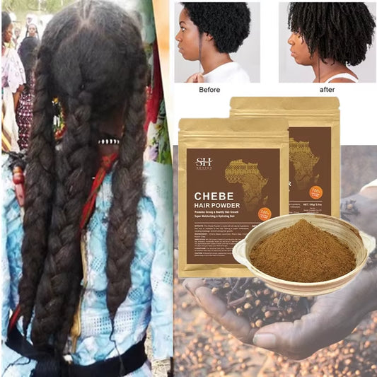 100% Chebe Powder Effective Growthing Hair Improves Hair Density Nourishes Follicles Fast Regrowth Hair Product 100G