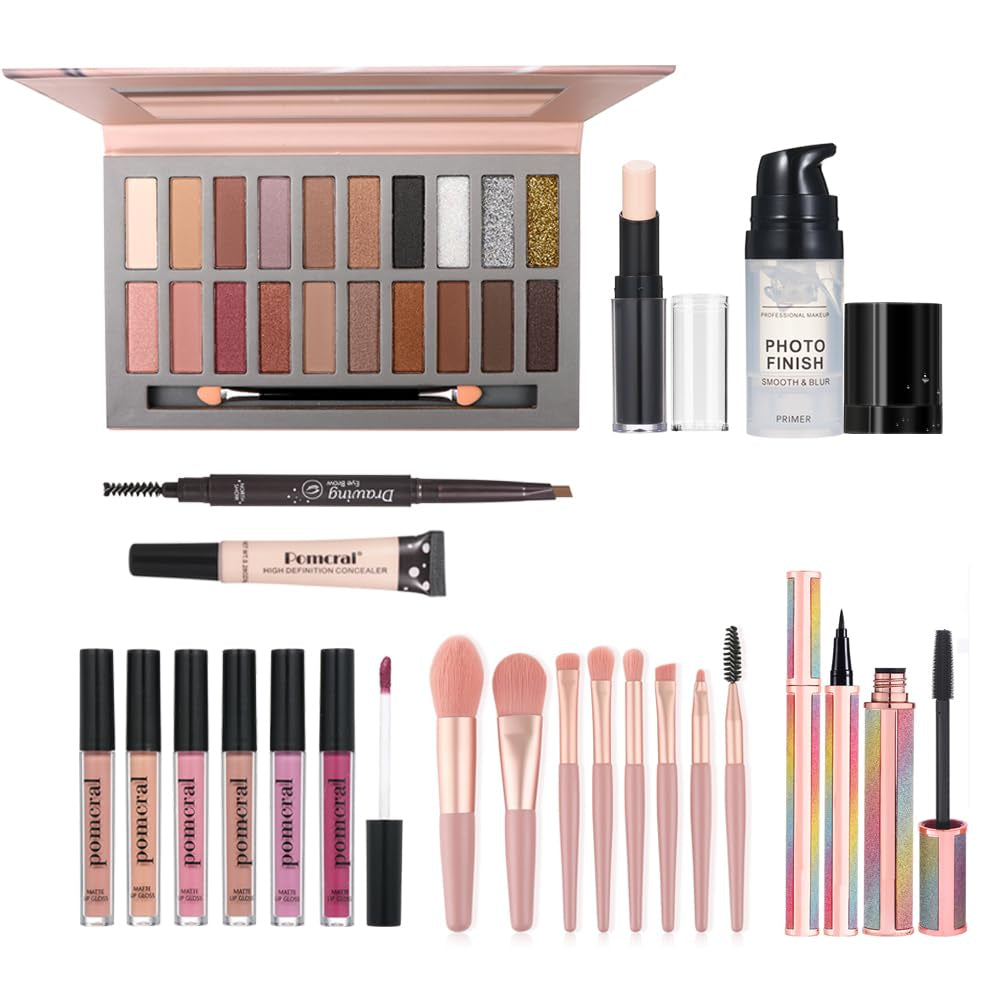 Makeup Sets Gifts Makeup Kit for Women Full Kit Makeup Set for Women Full Set Makeup Set for Teens Beginners Travel Makeup Kit with Eyeshadow Palette,Lip Gloss Set