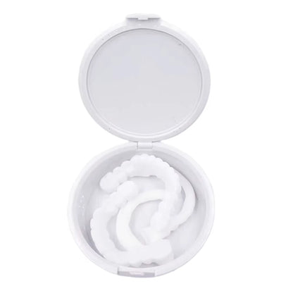 Perfect Fit Teeth Whitening Fake Tooth Cover Snap Cap Silicone Upper/Lower Jaw Denture False Teeth Veneer Regain Confident Smile