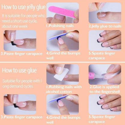 Almond Press on Nails Short round Fake Nails Chrome Glossy False Nails with Glitte Powder Press Ons Designs Acrylic Nails Press on Artificial Nails Stick on Nails for Women Girls 24Pcs