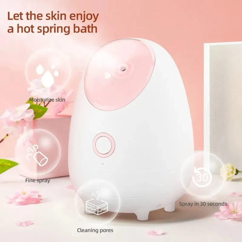 Hot Mist Facial Steamer Nano Ionic Face Steamer Home USE Sauna Deep Cleaning Humidifier Atomizer for Women Girl Men Moisturizing