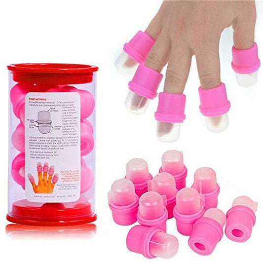 10 PCS Nail Soaker Cap for Acrylic Nail Remover, Gel Polish Nail off Remover Cleaner Wrap Clip Cap Tool