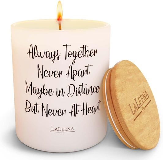 Scented Soy Memorial Candle – Glass Jar Candle Gift with 100% Organic Soy Wax & Fragrance Oil – Missing Someone Gift Decor for Women, Men, Couples, Meditation, Yoga by , 14 Oz, Vanilla