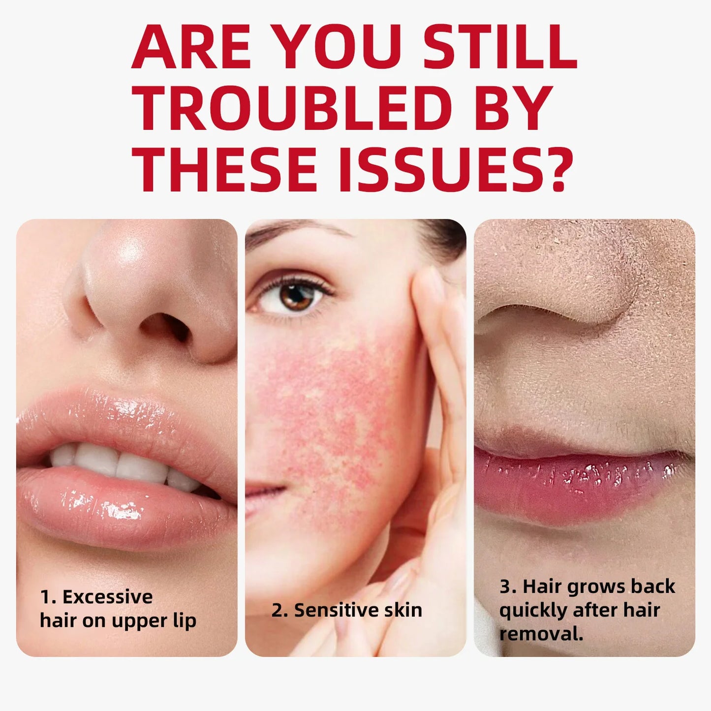 Quick Facial Hair Removal Cream (3 Minutes) – Upper Lip & Brows