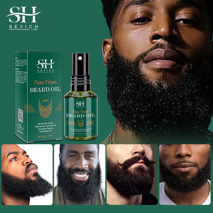 SEVICH Growth Beard Oil for Men Moisturizing Styling Trim Care Thicker Promote Beard Regrowth Strengthen Shine Soften Beard Oil
