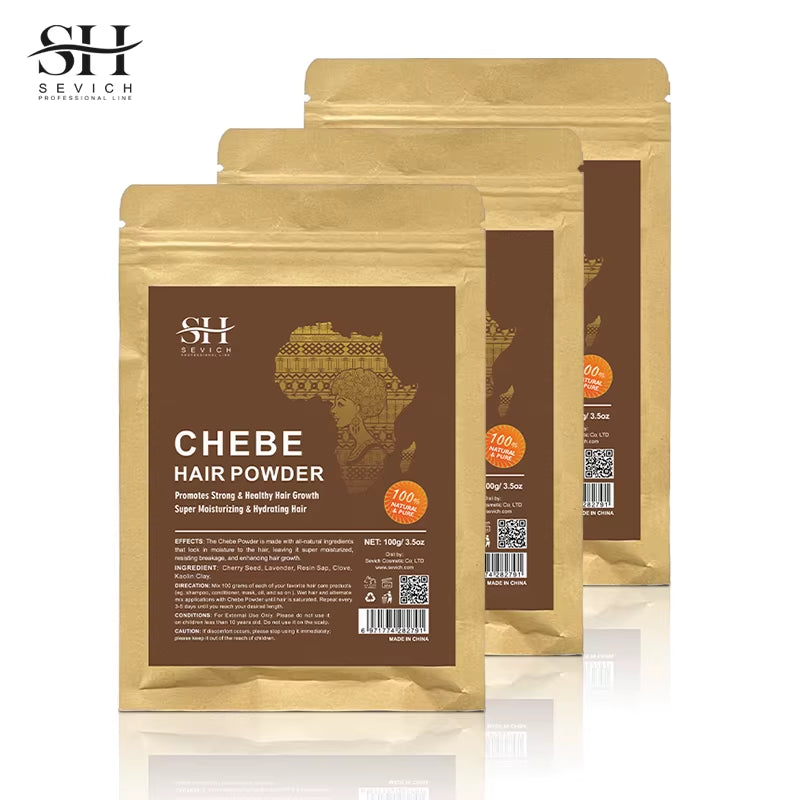 100% Chebe Powder Effective Growthing Hair Improves Hair Density Nourishes Follicles Fast Regrowth Hair Product 100G