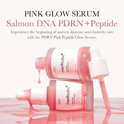Salmon DNA PDRN Pink Peptide Serum, Pink Glow Serum, Peptide, Niacinamide, Hydrating & Moisturizing & Firming, Uneven Skin Tone, Korean Skincare | 1.01 Fl.Oz. (1.01 Fl.Oz., Salmon DNA PDRN)