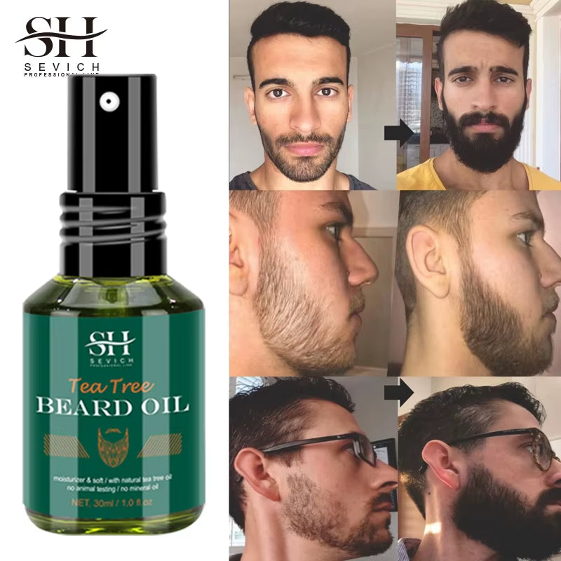 SEVICH Growth Beard Oil for Men Moisturizing Styling Trim Care Thicker Promote Beard Regrowth Strengthen Shine Soften Beard Oil