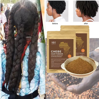 100% Chebe Powder Effective Growthing Hair Improves Hair Density Nourishes Follicles Fast Regrowth Hair Product 100G