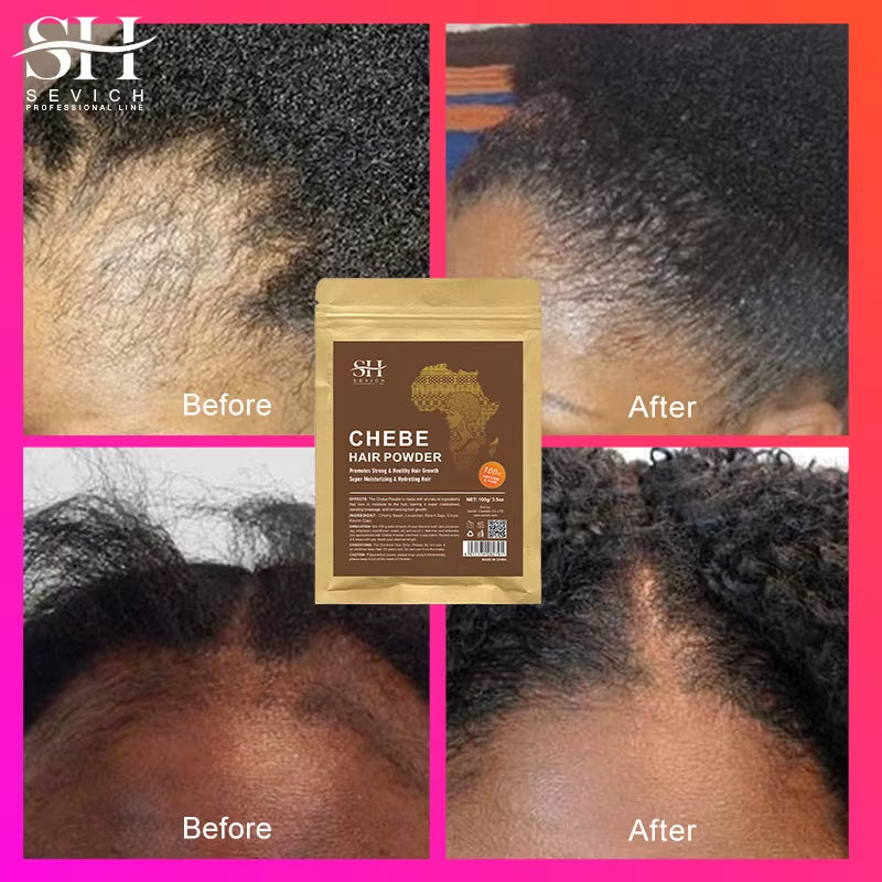 100% Chebe Powder Effective Growthing Hair Improves Hair Density Nourishes Follicles Fast Regrowth Hair Product 100G